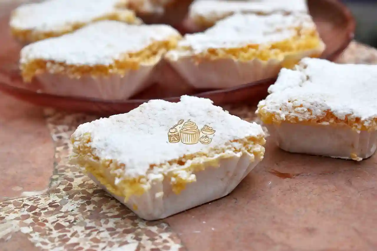 Marquesas de almendra caseras espolvoreadas con azúcar glas